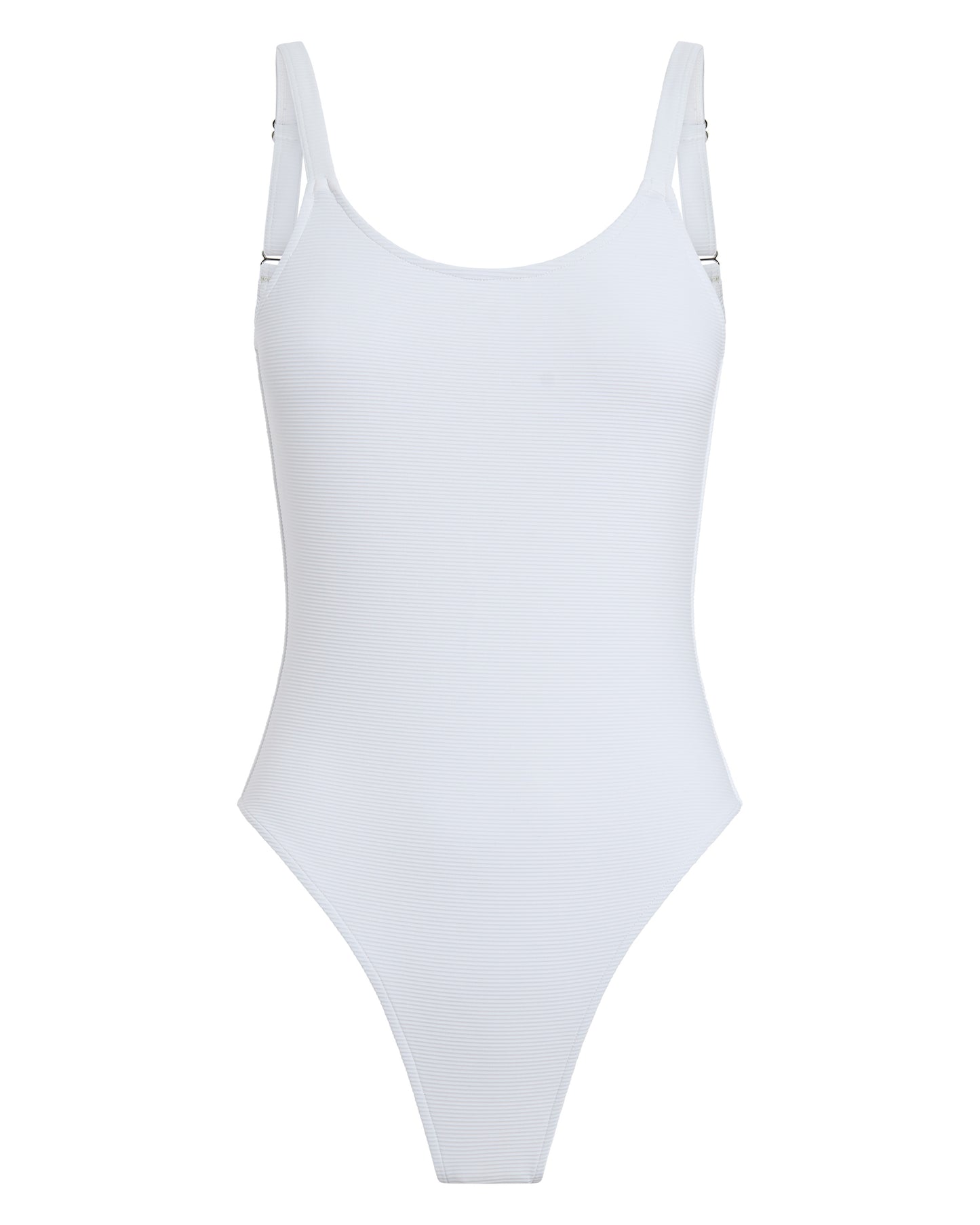 SCOOP NECK ONEPIECE - WHITE